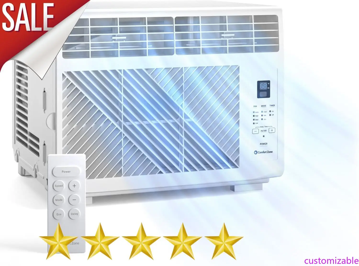 

Настраиваемый оконный кондиционер CZ12754, 5000 БТЕ, белый