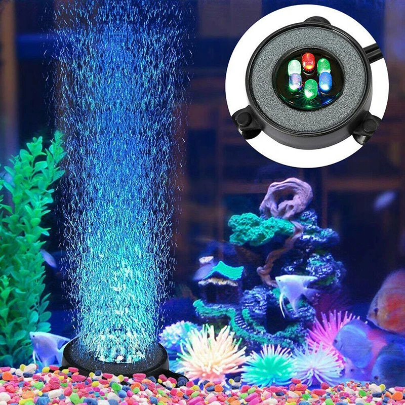 Serbatoio di pesce subacqueo sommergibile luce che cambia colore LED luce d'aria acquario bolla d'aria 6 pezzi lampada che fa ossigeno per acquario