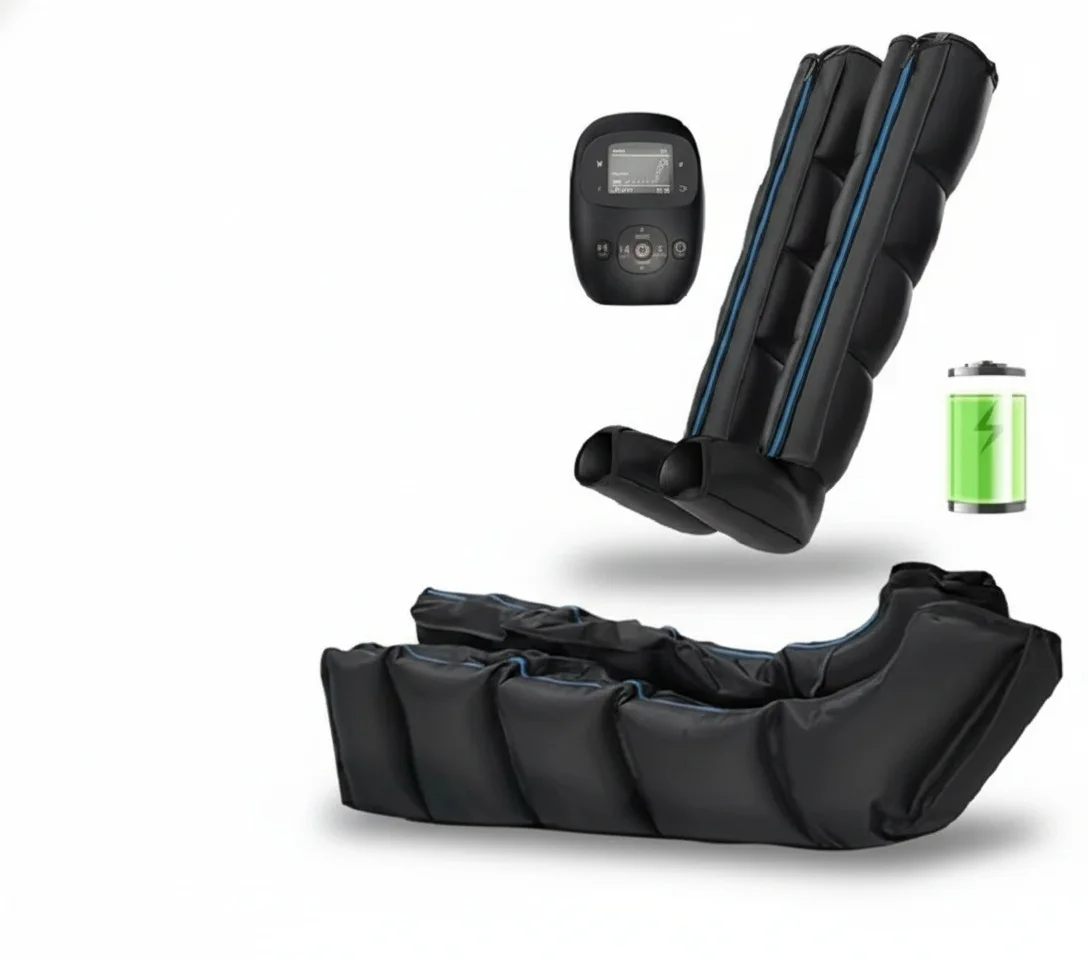 

Air Compression Massager Full Leg, 6 Modes 5-Zone System, Leg Recovery Boots, LCD Controller, Circulation & Muscle Pain Relief