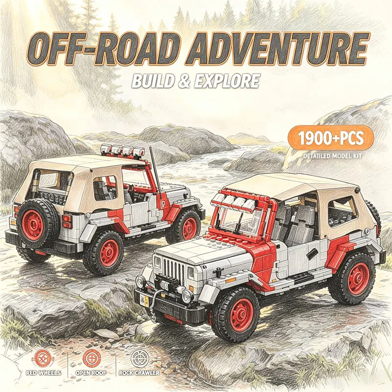 new-1924pcs-suv-vehicle-building-block-model-car-home-desktop-display-ornament-birthday-christmas-festival-gift-for-adult-kids