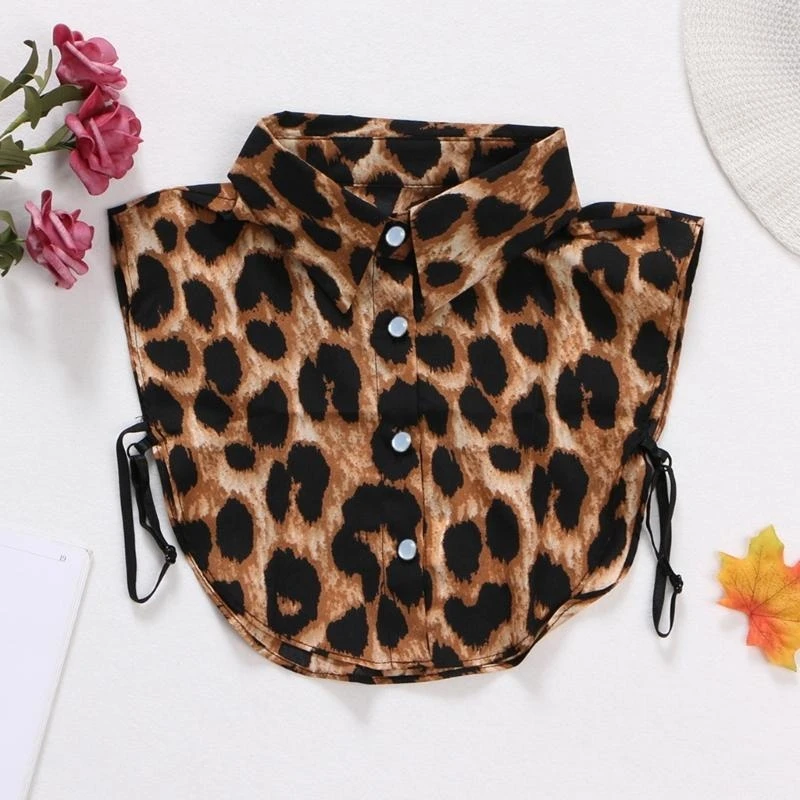 Autumn Fake Collar Shawl Outside Neckwear Female Leopard Print Detachable Collar