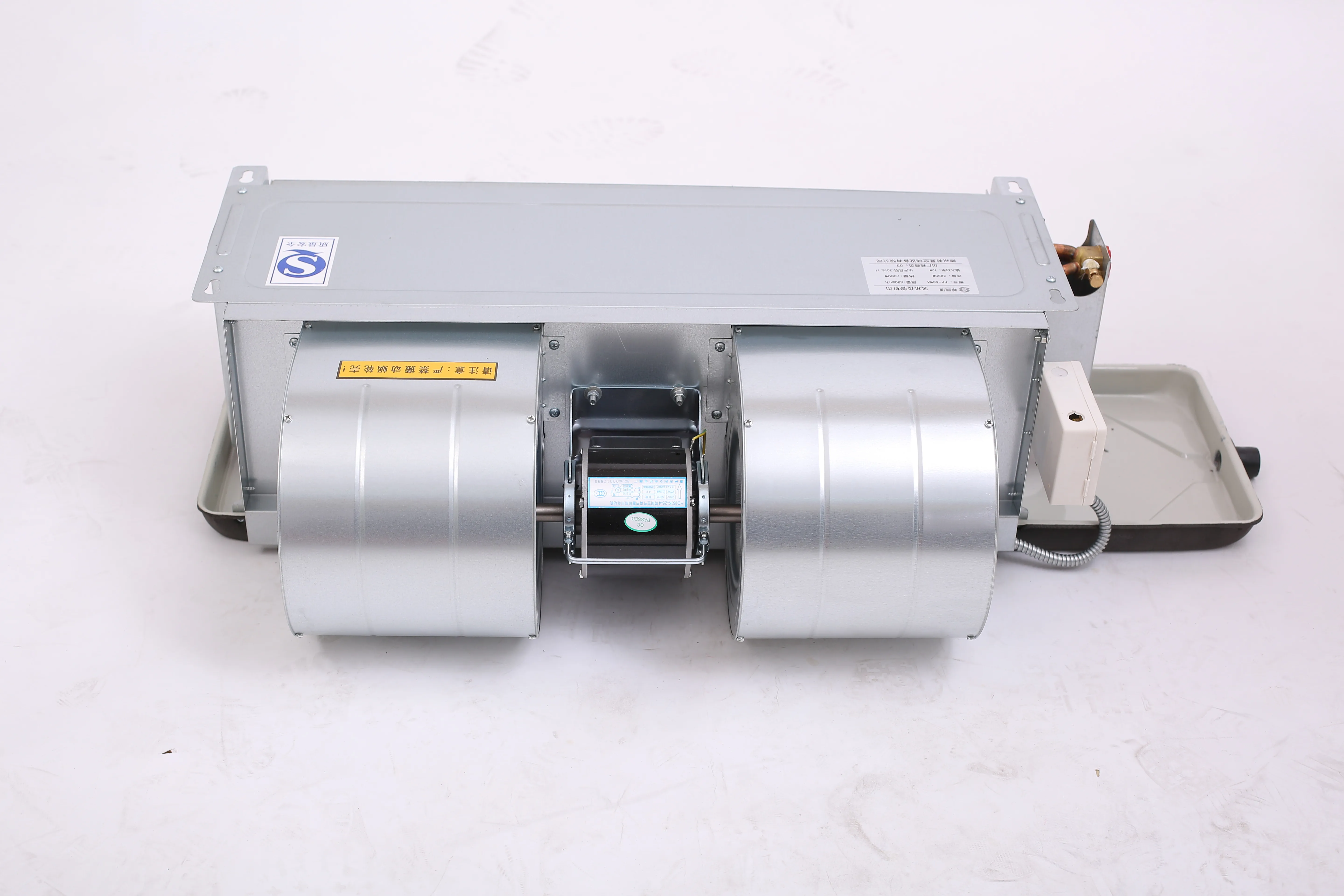 Custom New Shell Central Air Conditioning Fcu Ceiling Exposed Fan Coil Units for Warehouse Roof Heating and Cooling