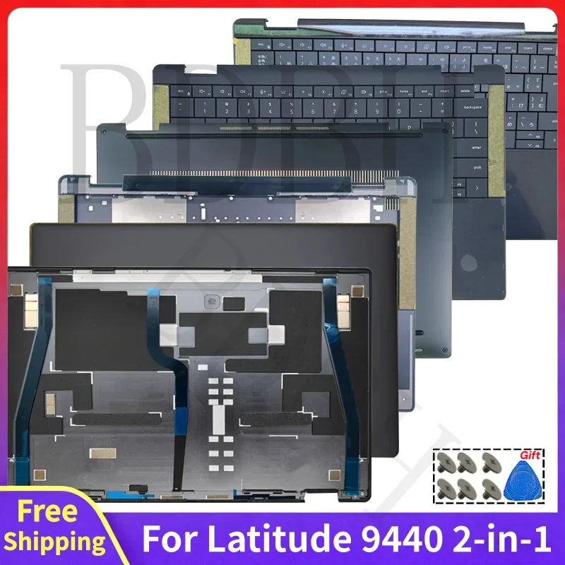 For Latitude 9440 2-in-1 E9440 Replace Laptop Screen Rear Lid Top Case Palmrest Bottom Case Computer LCD Back Cover Accessories