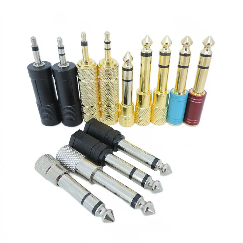 2pole 3pole 6.5mm 6.35mm Male Female Jack Plug to 3.5mm Male Female Audio Mono Stereo Connector for Headphone Amplifier a7