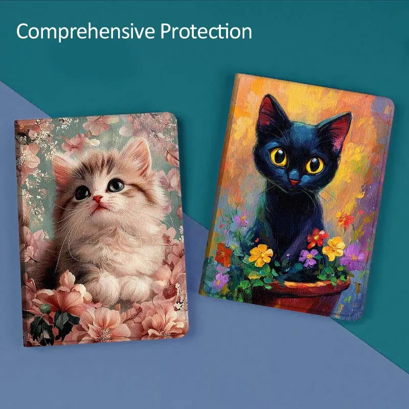 

Мягкий чехол для планшета с изображением кошки на закате, популярный художественный подарок для Huawei MediaPad T5 T10s M6 M5Lite SE Honor Tab 5 6 7 V7 V8 X8a X9a Pro