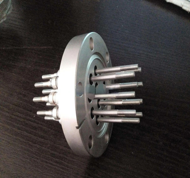 

Фланец CF63 Фланцевый электрод CF100 Керамический вакуумный электрод Фланец Вакуумная проникающая деталь