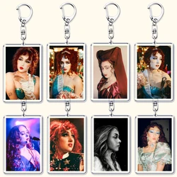 Popular Singer Keychains for Women Key Chain Ring Pink Pony Club Hot To Go Good Luck Babe Keyrings Jewelry Fans Friends Gifts