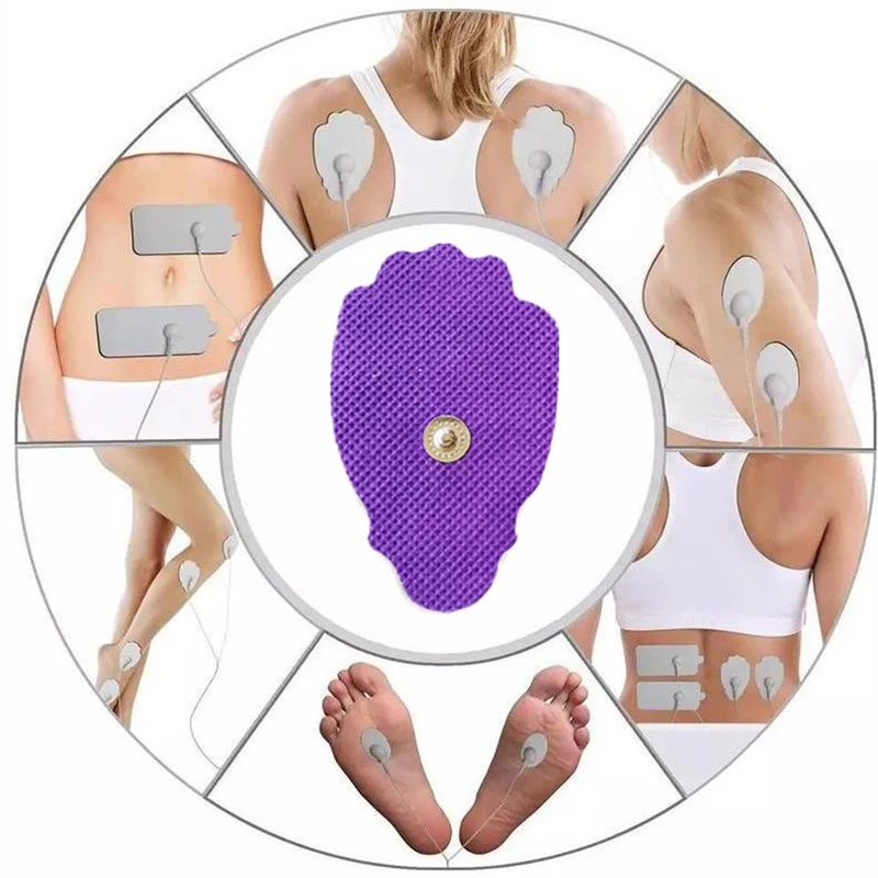 Dezenas eletrodo almofadas gel para ombro e cintura, terapia de acupuntura, massageador traseiro, estimulador muscular do pulso, eletro pad, EMS, 2 pcs, 10pcs