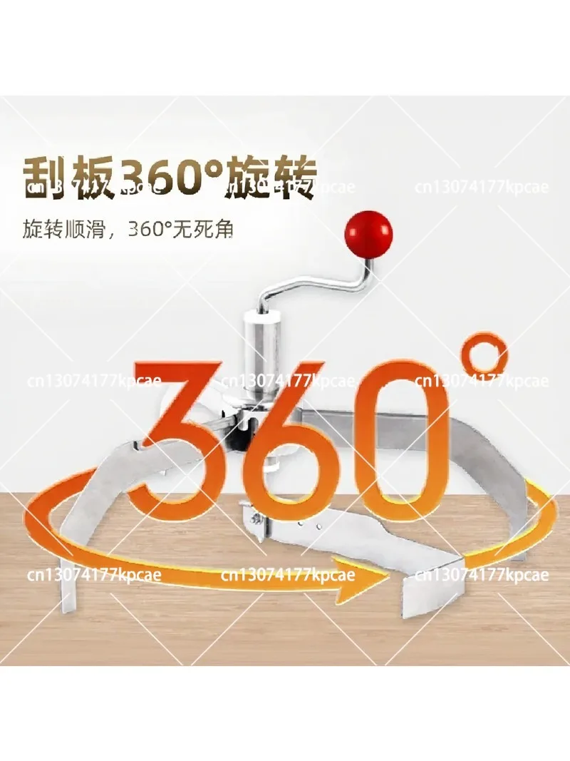 Manual Hand Cranked Crepe Maker Stainless Steel Home Pancake Machine Batter Spreader Tool