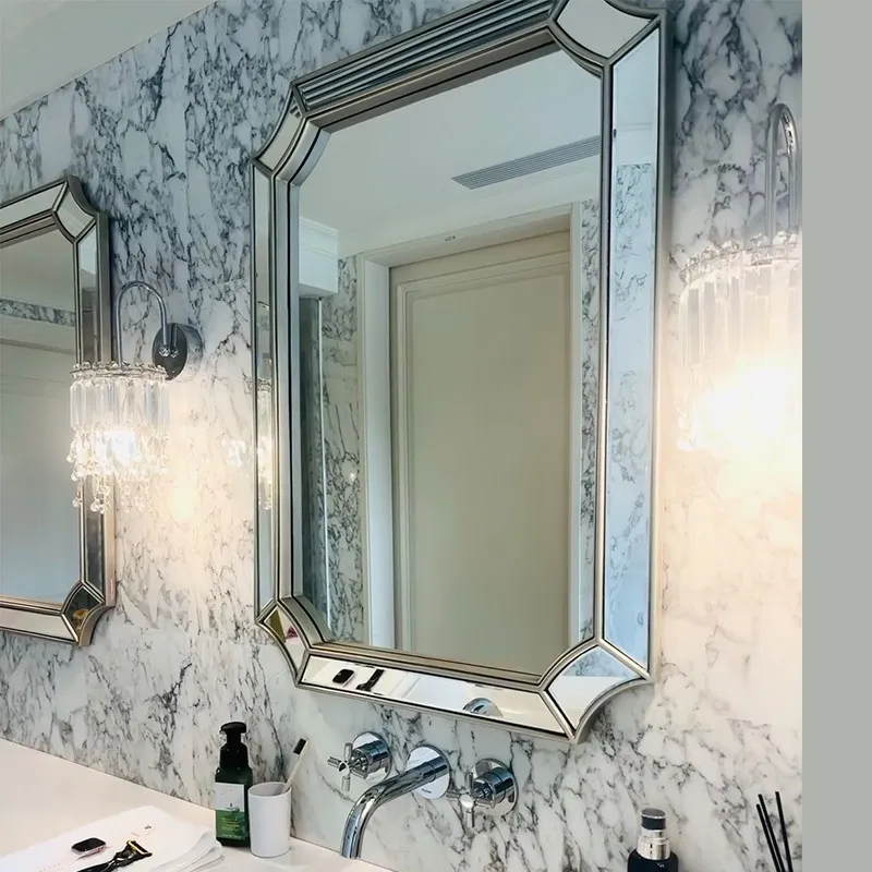 Bathroom Nordic Mirror Modern Living Room Vanity Korean Style Vintage Mirror Aesthetic Luxury Spiegel Wand Home Decorations