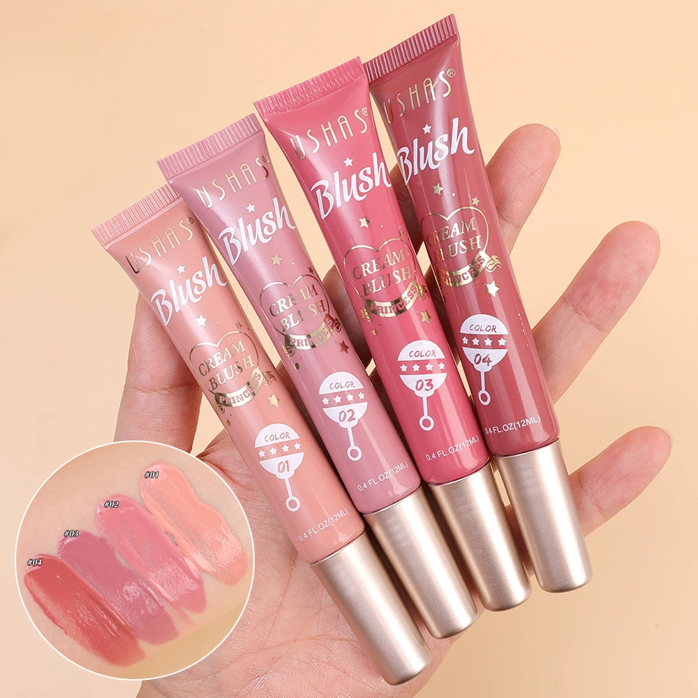 Long-Lasting Liquid Blush Stick, sombra de olho, lábio, bochecha, dupla utilização, blush fosco, hidratante, sedoso, creme suave, cosméticos faciais