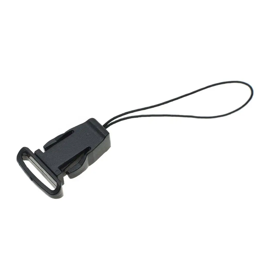 10 Pcs/Pack Mini Detachable Mobile Phone Buckle DIY Hand-Woven Anti-lost ID Card Holder Black Key Ring