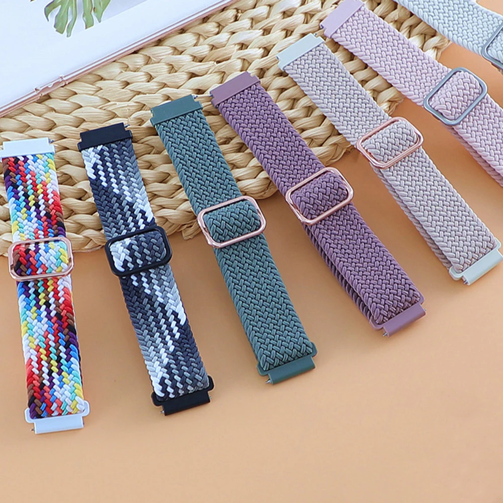 Band for amazfit GTS 4 mini/2/2e/3/GTR 4/2/3/Pro/stratos 3 accessories nylon braided correa bracelet amazfit bip strap 20mm 22mm