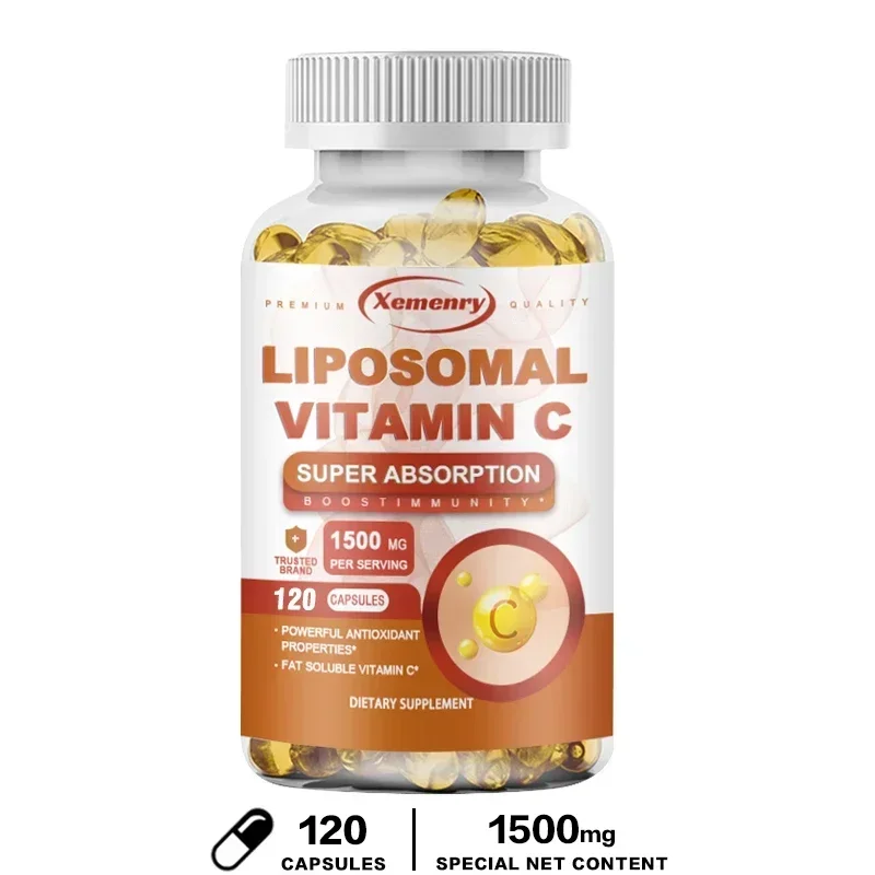 Liposomal Vitamin C Capsules 1500 Mg - Immune System and Collagen Supplement Supplement