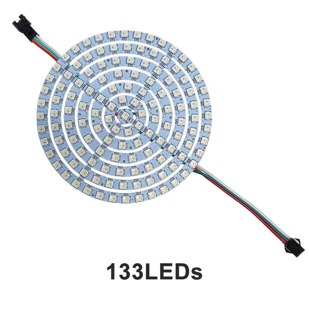 DC12V lampa pierścieniowa Led pełny kolor 3Pin indywidualnie adresowalne piksele okrągły moduł 5050 RGB BuiIt-in IC SK6813 czarny biały PCB