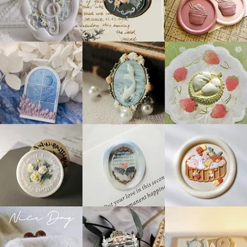 Musical note fire seal copper head multi-layer special-shaped 3d embossed envelope invitation wax seal stamp children&#x27;s Diy toy