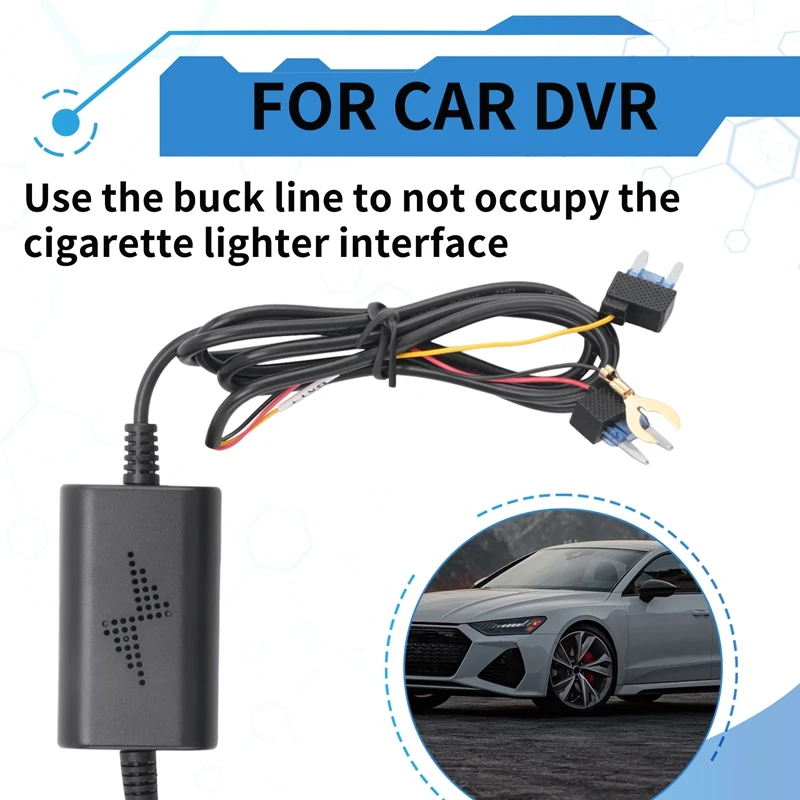 Parking Surveillance Cable for 4K A800S A500S D06 D07 D08 M300 Hardwire Kit UP02 for Car DVR 24H Parking Monitor-A25R