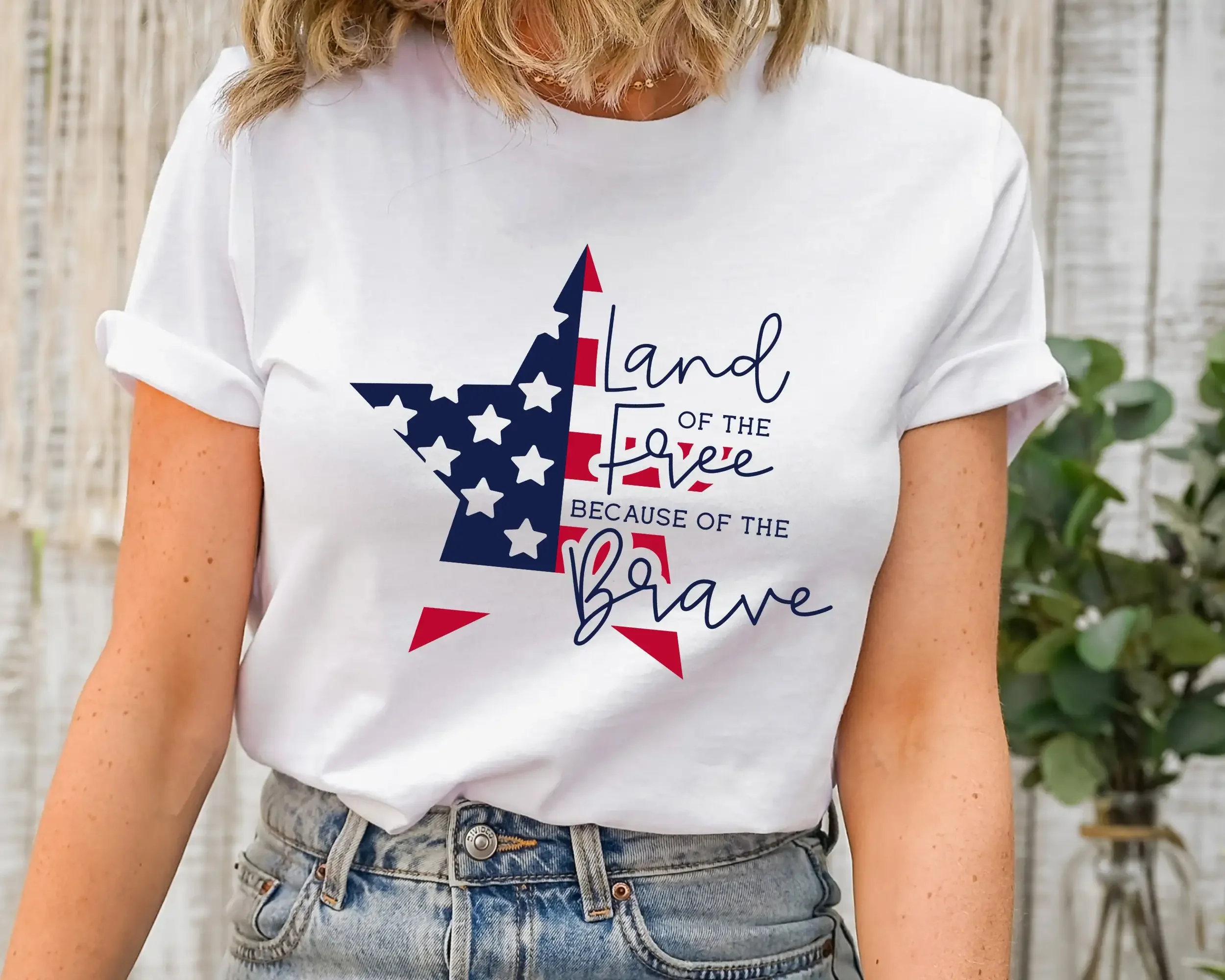 America Land Of Free T Shirt 4Th July The Because Brave Fourth