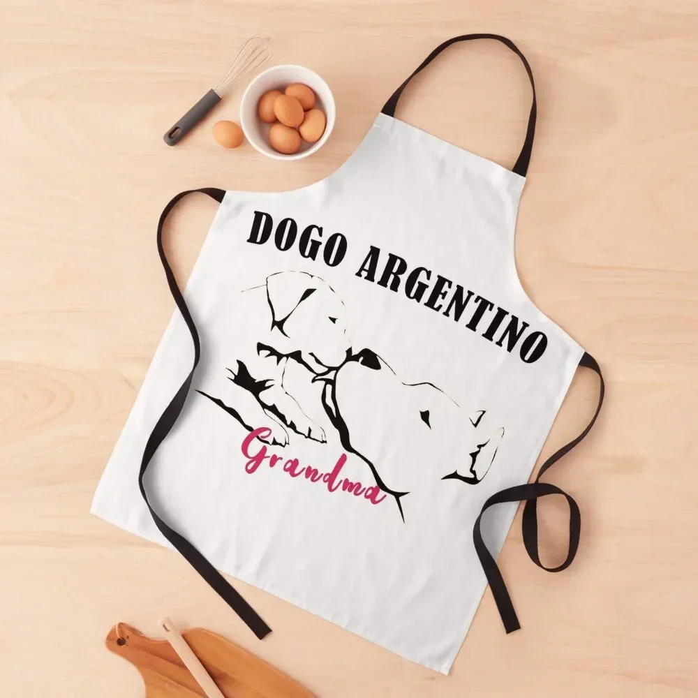 Dogo Argentino Grandma Sweet Gifts for Ur Mom and Grand Mother Apron Women Kitchen cook wear Kitchen Supplies Idea Goods Apron