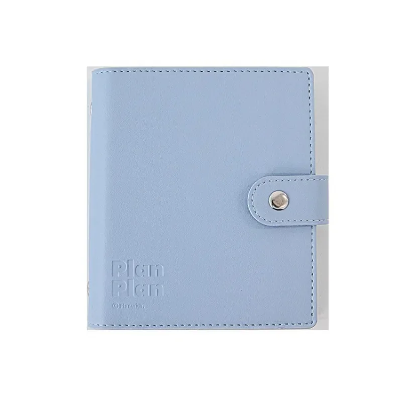 Imagem -06 - Coreano Simplicidade Binder Notepad Azul Sliver Cor Scrapbook Journal Mini Portátil Horizontal Diário Notebook Suprimentos Estudante