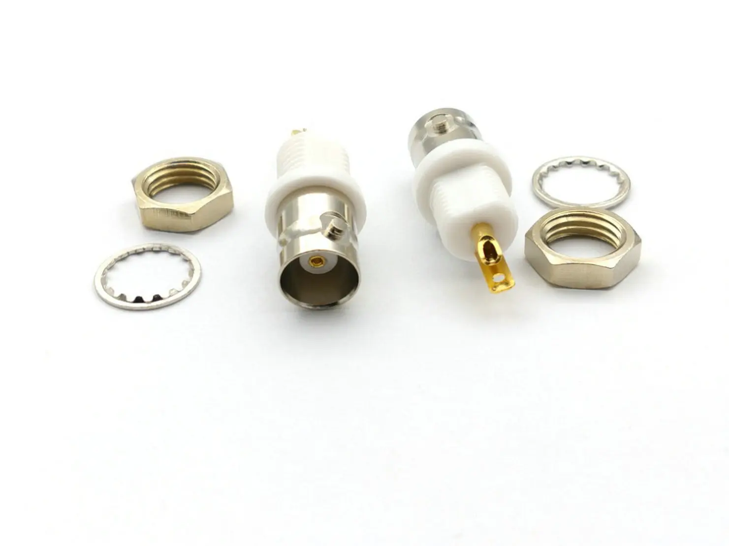 5pcs copper BNC Female ISOLATED Bulkhead Mount RF Radio adapter Connector