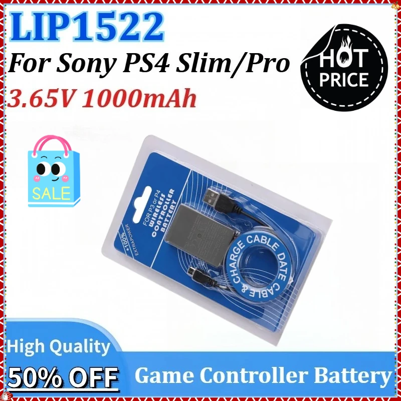 

New 3.65V 1000mAh LIP1522 Wireless Controller Battery for Sony PS4 Slim/Pro CUH-ZCT2U CUH-ZCT2 GamePad Replacement Battery