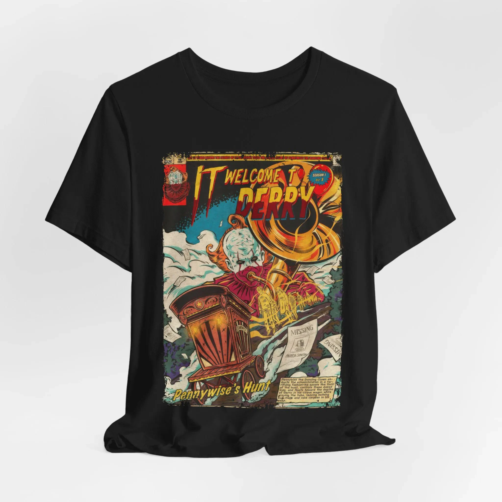 

Футболка с рисунком фильма ужасов в стиле ретро, футболка с уличной модой, футболка с принтом, подарок фанату фильма ужасов