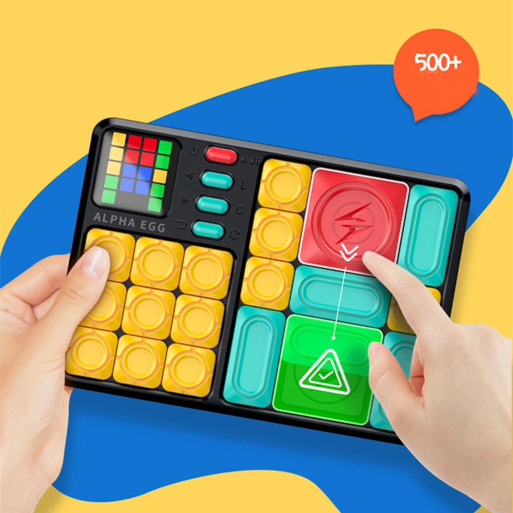 Super Slide Huarong Road Smart Sensor Game 500+ Levelled Challenge Learning Puzzle Interactive Toys for Kids Gifts IQ Training