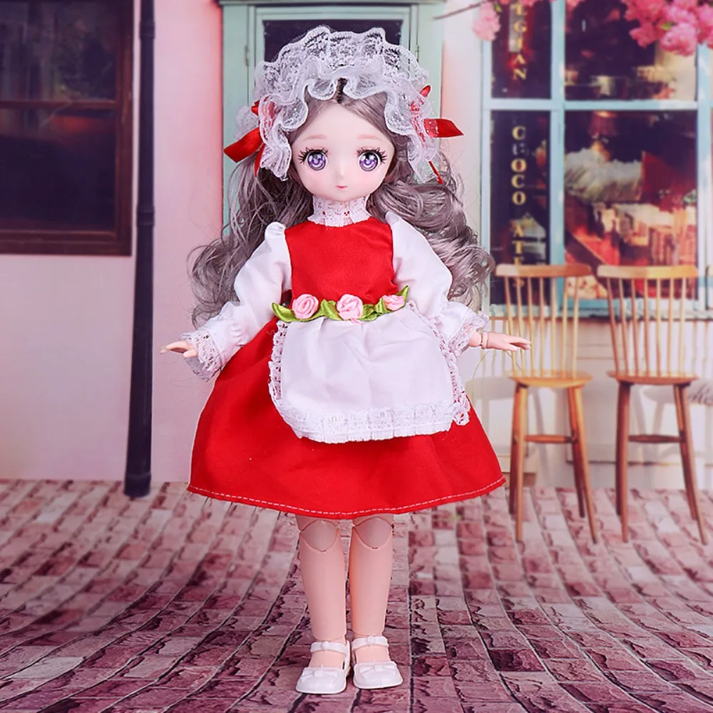 

Long Hair 30cm with Clothes with Wig Make Up High Heel Princess Dress Up Cute Elegant Princess Makeup Ball Joint Toddler
