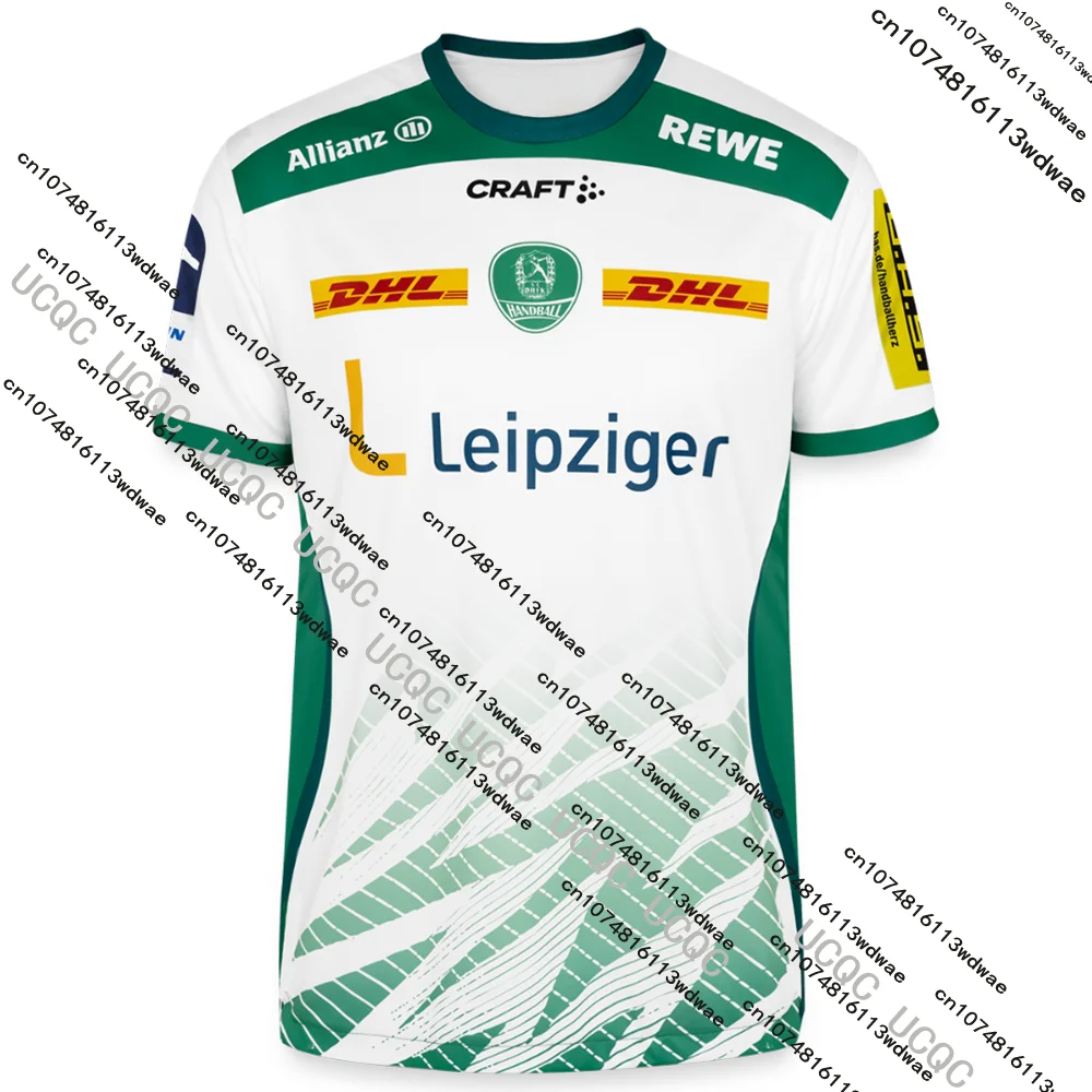 Neuestes 26-25 Herren SC DHfK Leipzig Handball-T-Shirt Kinder-Sportbekleidung Übergroßes Trainingshandballspiel Atmungsaktives neues Erwachsenen-Trikot