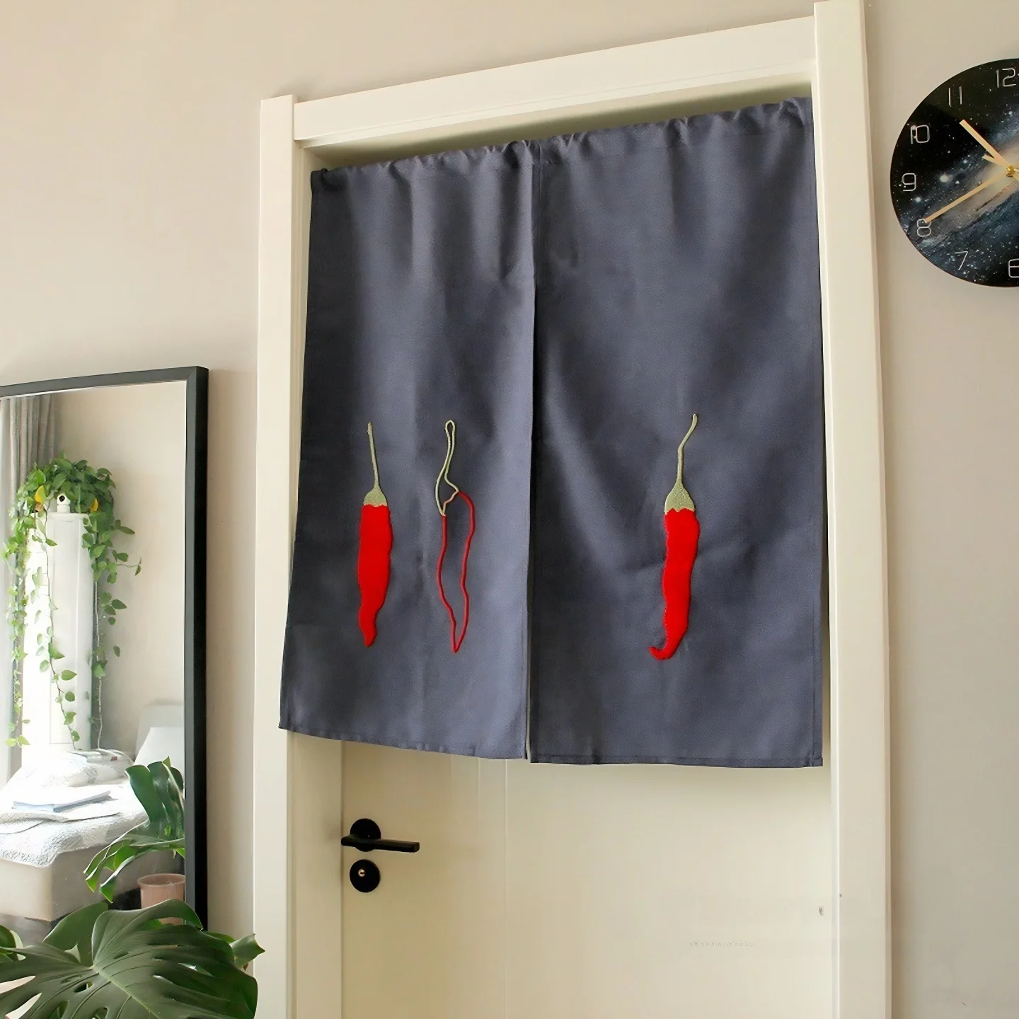 

Nordic Sle Room Dividing Door Curtain Fabric Kitchen Bedroom Decorative f Curtain Sti on No Punching Required