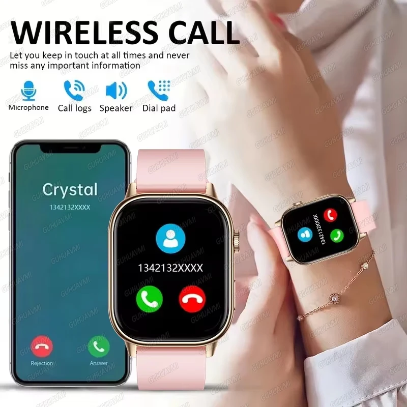 2026 새로운 여성 패션 스포츠 스마트 시계 2.01인치 화면 IP68K 수영 GPS 포지셔닝 블루투스 통화 건강 심박수 팔찌