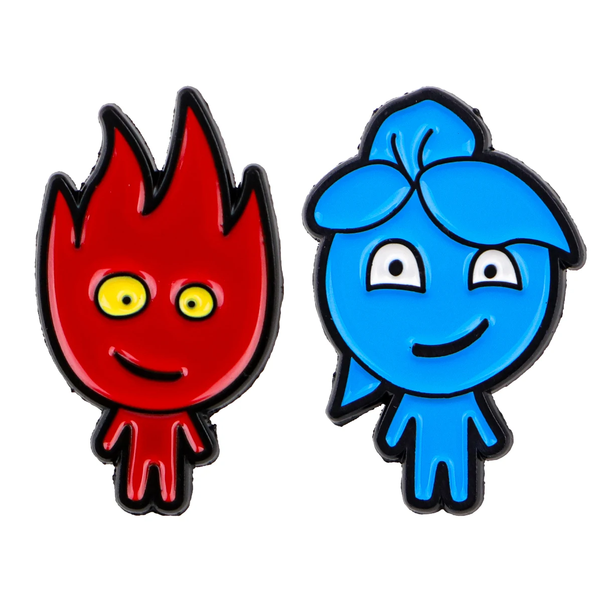 Lustige Feuer- und Eis-Emaille-Anstecknadel-Broschen für Frauen, Anstecknadeln, blaues und rotes Abzeichen auf Rucksack-Accessoires, Modeschmuck, Geschenke