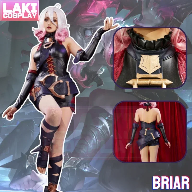 LOL Briar Cosplay Costume Game LOL The Restrained Hunger Cosplay Briar Costume Halloween Women exy uit Cosplay Wig