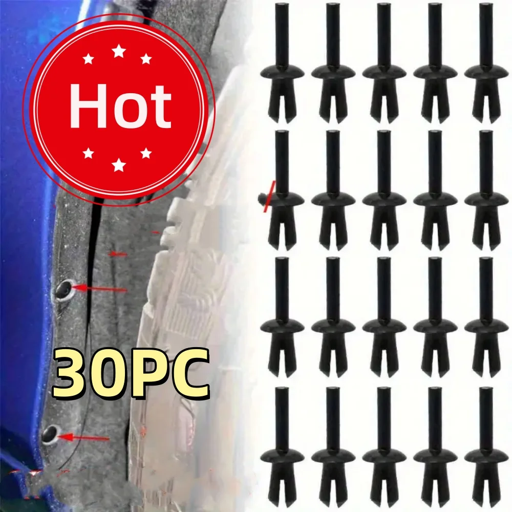 

30PC Car Wheel Arch Mud Spat Push Rivet Plastic Clips Easy Install Car Accessories Fastener Clip Kit Mudguard Rivet Clips
