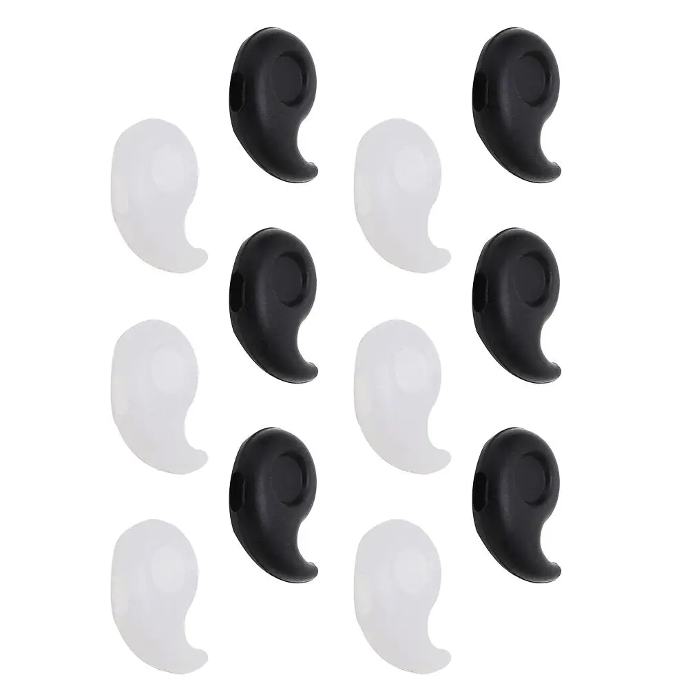 20 Pairs Black White Non Slip Earmuffs Glasses Hooks Temple Grips Anti Silica Gel Eyeglass Retainer Lightweight Durable Skin