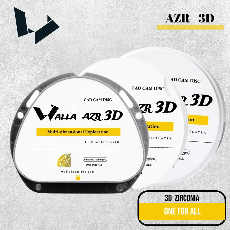 AZR 3D Multilayer Zirconia Block Vita 16 Bleach Preshaded Zirconium Discs For Dental Laboratory Cadcad Milling System