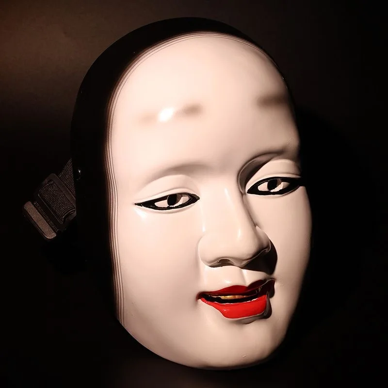 قناع NOH الياباني PVC الكلاسيكي كابوكي نوه قناع تنكري لحفلة الهالوين قناع برجنا الياباني وجه الدراما