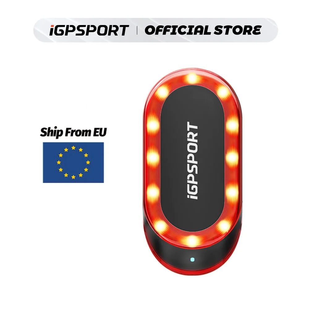 IBPSPORT SRmini Radar luz trasera inteligente luz trasera de bicicleta advertencia de freno IPX7 impermeable luz trasera de ciclismo 7 modos de luz lámpara trasera