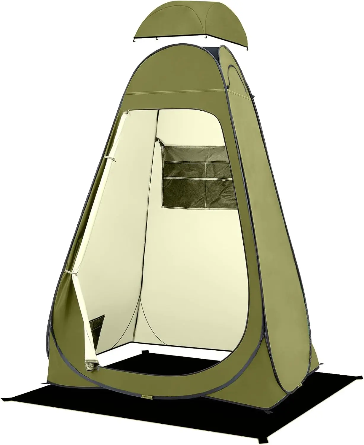 

Pop-Up Shower Tent, Portable Privacy Camping Changing Shelter with Rain Cover & Windows, UPF 50+ Waterproof