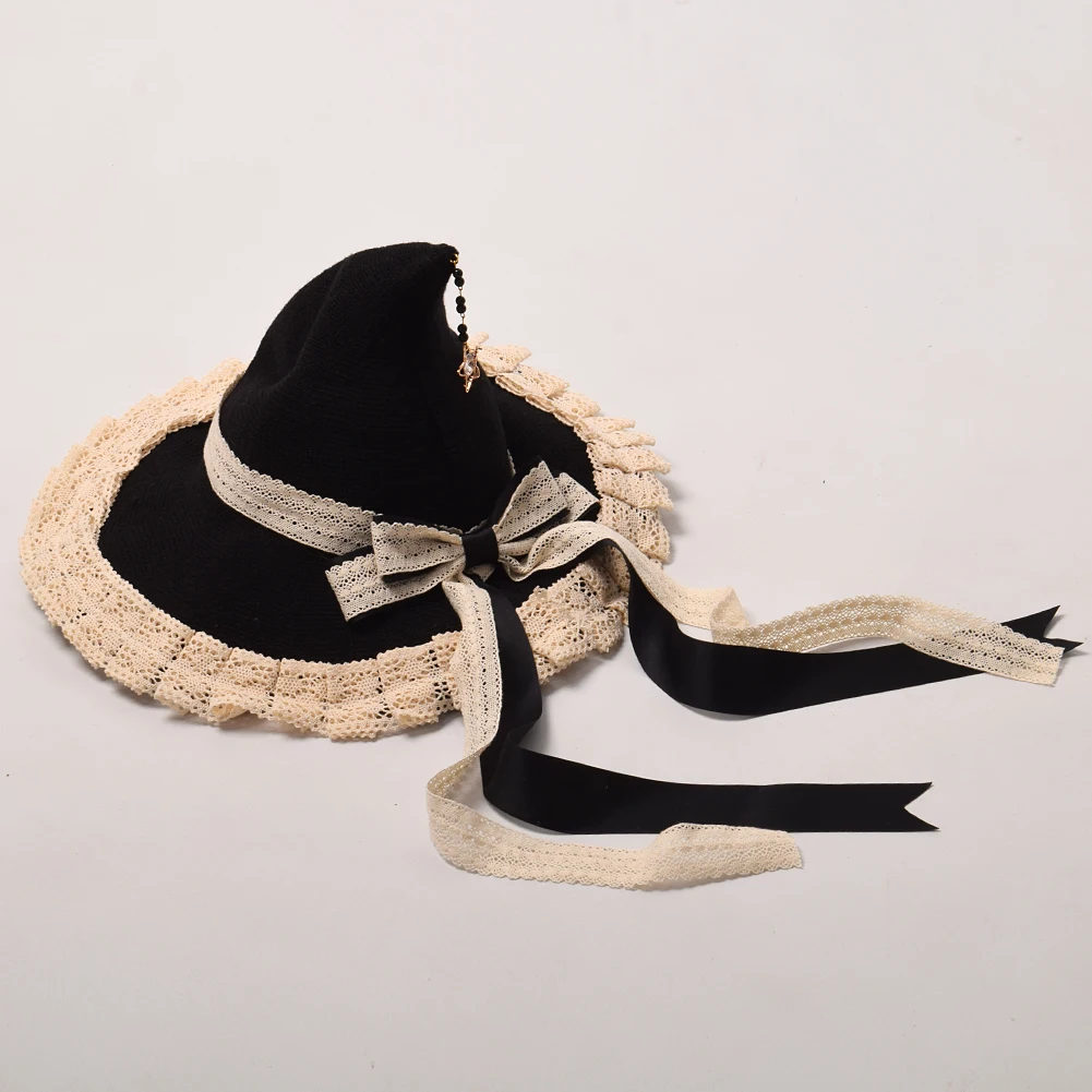 الدانتيل الساحرة قبعات الحفلات النساء فتاة القوس معالج غطاء الرأس القوطية تأثيري حلي اكسسوارات قبعة #2