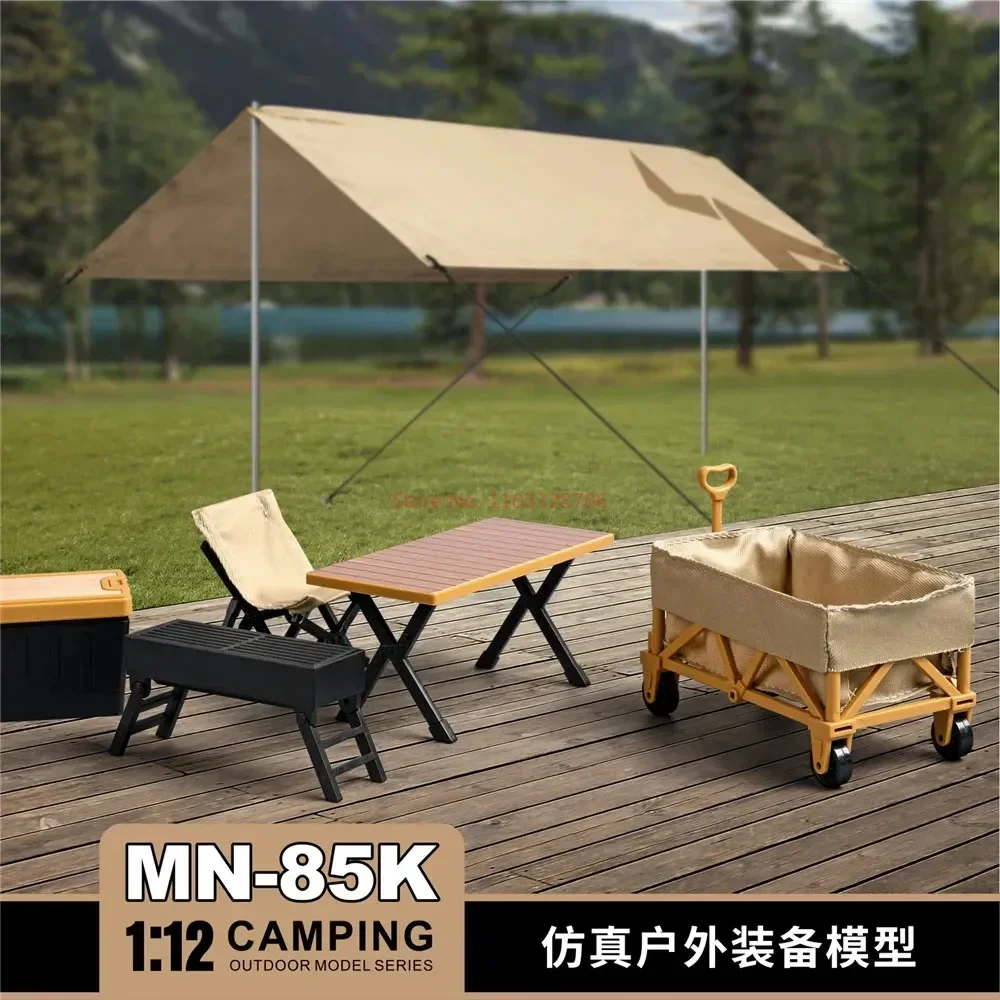 MN85K Accessories Simulation Awning Camping Tent Sand Ladder Table Chair Decoration For 1/12 RC Car Model Camping Tent kits