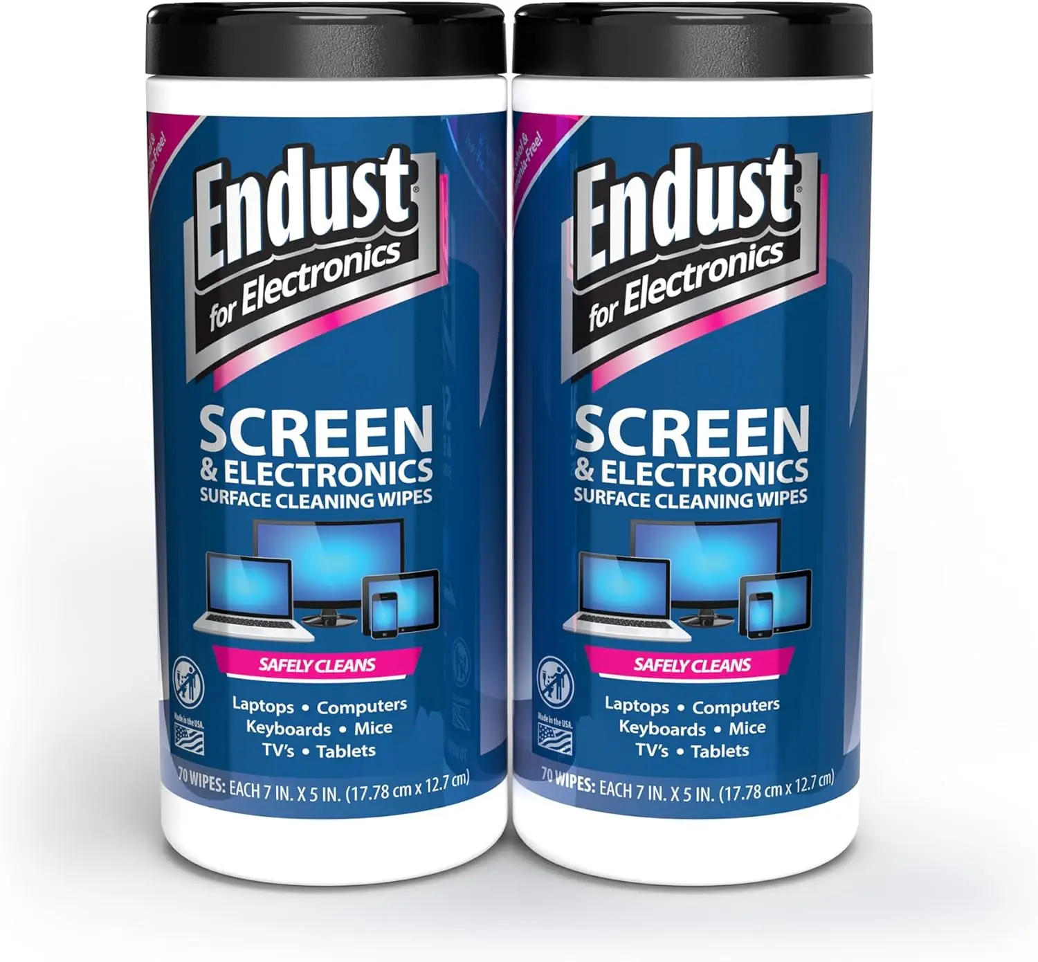 Electronics Cleaning Wipes: Pre-Moistened, Ammonia & Alcohol Free, 140 Count (Pack of 2)