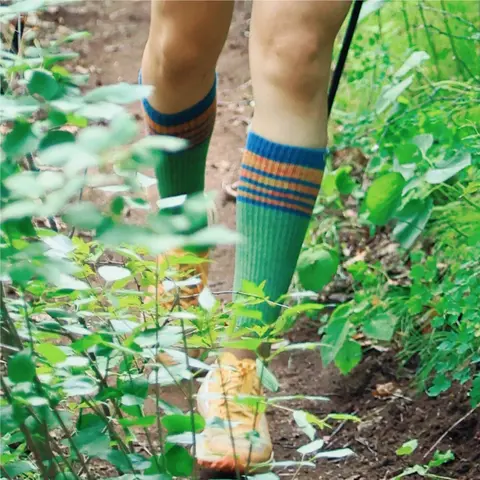 Injinji 키가 큰 다섯 손가락 양말, 쿨맥스 두꺼운 크로스 컨트리 달리기 축구 농구 양말.