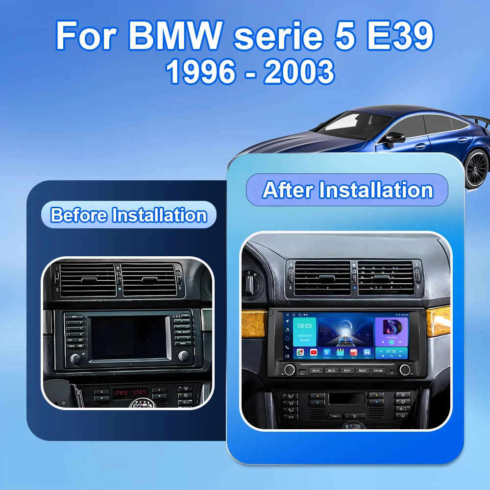 10.25Inch Android 16 For BMW serie 5 E39 1996 - 2003 Car DVD Carplay Multimedia Player Radio Stereo Auto GPS Navigation 4G WIFI