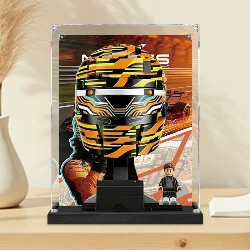 Acrylic Dust Cover Storage Display Case Compatible With Lego 43017 43023 Helmet, Single Box Only, Building Block Set Excluded