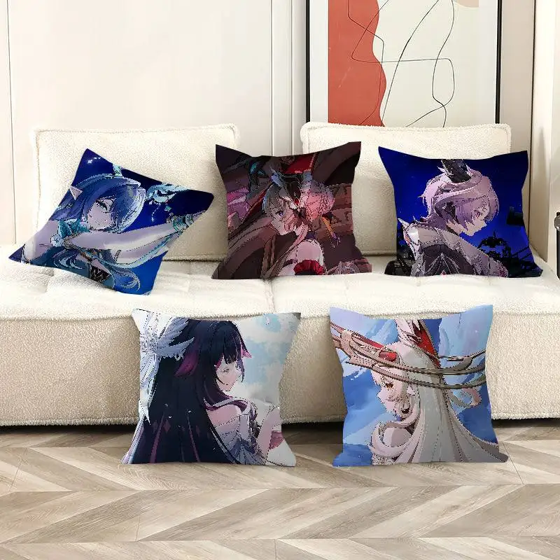 

Genshin Impact Game Cushion Cover Car Throw Pillow Case For Sofa Car Christmas Gift 40x40cm 45x45cm