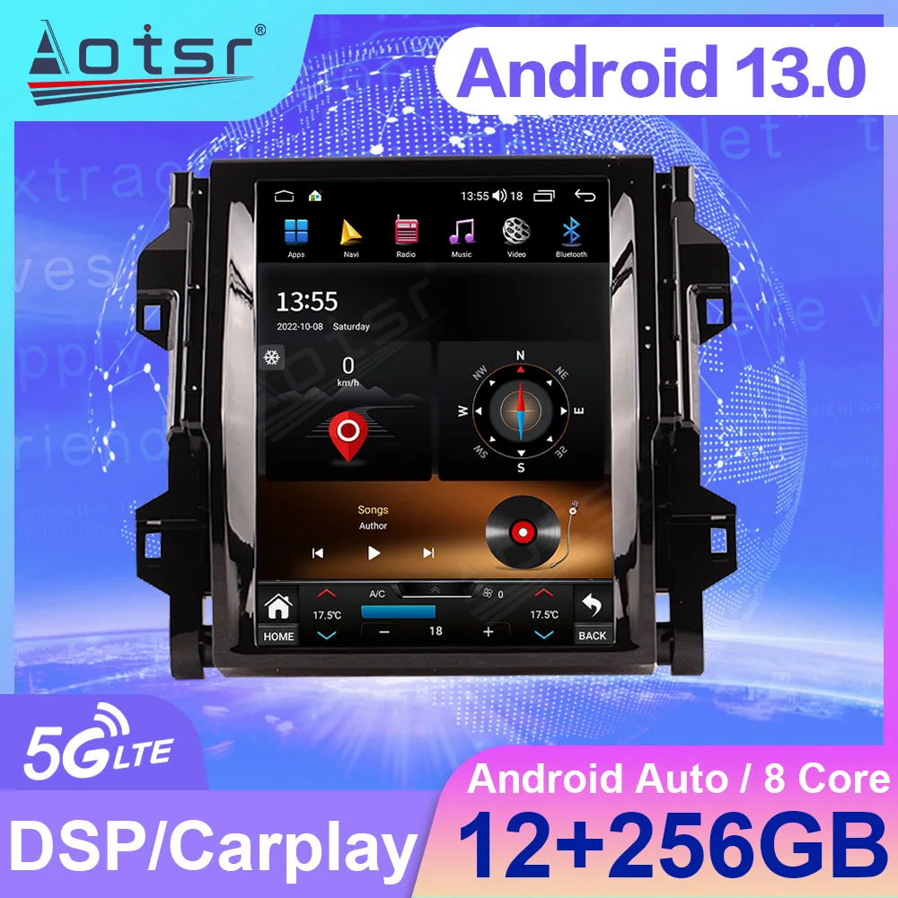 

12.1 Inch Qualcomm Car Radio For Toyota Fortuner 2018-2020 Multimedia Video Player Stereo Auto GPS Navi DSP Carplay
