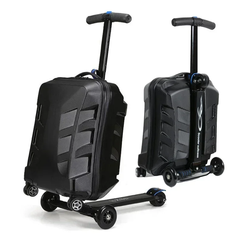 New Fashion Skateboard Scooter Suitcase for Boy and Girl Riding Luggage Suitcase Adult Folding Business Board Bag Trolley