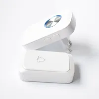 White Wireless Doorbell A28 LED Light  Home Calling Bell  Ring Remote  60 Chimes 5 Volumes EU Plug AC 110-240V battery included